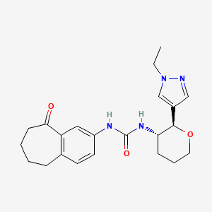 1-[(2R,3S)-2-(1-ethylpyrazol-4-yl)oxan-3-yl]-3-(5-oxo-6,7,8,9-tetrahydrobenzo[7]annulen-3-yl)urea