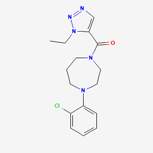 [4-(2-Chlorophenyl)-1,4-diazepan-1-yl]-(3-ethyltriazol-4-yl)methanone