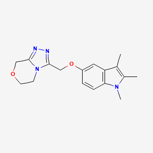 3-[(1,2,3-trimethylindol-5-yl)oxymethyl]-6,8-dihydro-5H-[1,2,4]triazolo[3,4-c][1,4]oxazine