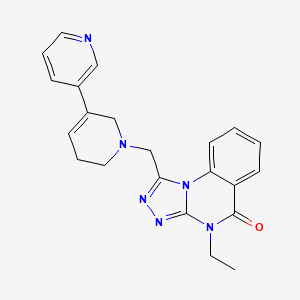 4-ethyl-1-[(5-pyridin-3-yl-3,6-dihydro-2H-pyridin-1-yl)methyl]-[1,2,4]triazolo[4,3-a]quinazolin-5-one