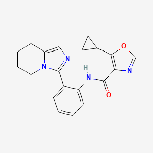 5-cyclopropyl-N-[2-(5,6,7,8-tetrahydroimidazo[1,5-a]pyridin-3-yl)phenyl]-1,3-oxazole-4-carboxamide