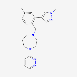 1-[[4-Methyl-2-(1-methylpyrazol-4-yl)phenyl]methyl]-4-pyridazin-3-yl-1,4-diazepane