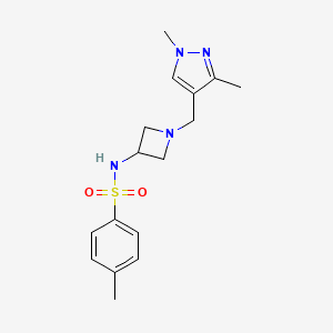 N-[1-[(1,3-dimethylpyrazol-4-yl)methyl]azetidin-3-yl]-4-methylbenzenesulfonamide