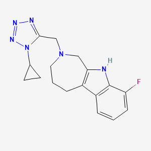 2-[(1-cyclopropyltetrazol-5-yl)methyl]-9-fluoro-3,4,5,10-tetrahydro-1H-azepino[3,4-b]indole