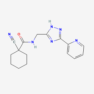 1-cyano-N-[(3-pyridin-2-yl-1H-1,2,4-triazol-5-yl)methyl]cyclohexane-1-carboxamide