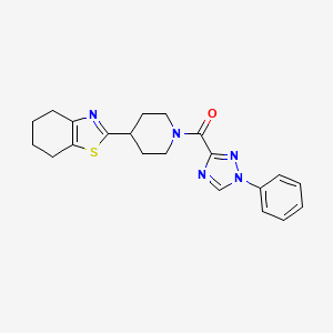 (1-Phenyl-1,2,4-triazol-3-yl)-[4-(4,5,6,7-tetrahydro-1,3-benzothiazol-2-yl)piperidin-1-yl]methanone