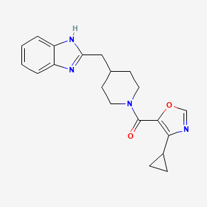 [4-(1H-benzimidazol-2-ylmethyl)piperidin-1-yl]-(4-cyclopropyl-1,3-oxazol-5-yl)methanone