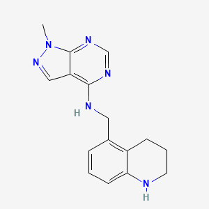 1-methyl-N-(1,2,3,4-tetrahydroquinolin-5-ylmethyl)pyrazolo[3,4-d]pyrimidin-4-amine