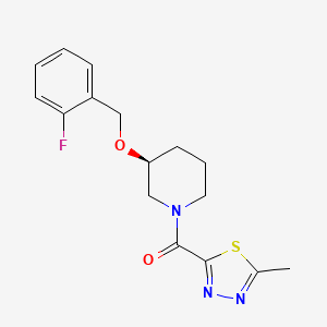 [(3S)-3-[(2-fluorophenyl)methoxy]piperidin-1-yl]-(5-methyl-1,3,4-thiadiazol-2-yl)methanone