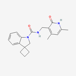 N-[(4,6-dimethyl-2-oxo-1H-pyridin-3-yl)methyl]spiro[2H-indole-3,1'-cyclobutane]-1-carboxamide