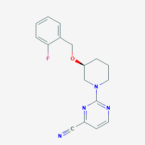 2-[(3S)-3-[(2-fluorophenyl)methoxy]piperidin-1-yl]pyrimidine-4-carbonitrile