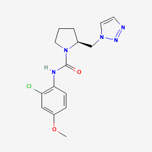 (2S)-N-(2-chloro-4-methoxyphenyl)-2-(triazol-1-ylmethyl)pyrrolidine-1-carboxamide