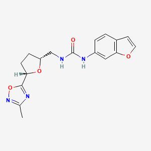 1-(1-benzofuran-6-yl)-3-[[(2R,5S)-5-(3-methyl-1,2,4-oxadiazol-5-yl)oxolan-2-yl]methyl]urea