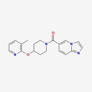 Imidazo[1,2-a]pyridin-6-yl-[4-(3-methylpyridin-2-yl)oxypiperidin-1-yl]methanone