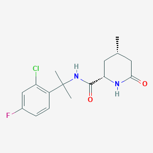 (2S,4S)-N-[2-(2-chloro-4-fluorophenyl)propan-2-yl]-4-methyl-6-oxopiperidine-2-carboxamide