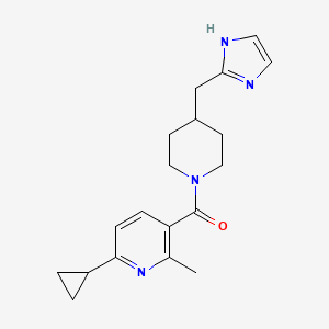 (6-cyclopropyl-2-methylpyridin-3-yl)-[4-(1H-imidazol-2-ylmethyl)piperidin-1-yl]methanone