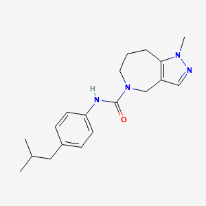 1-methyl-N-[4-(2-methylpropyl)phenyl]-4,6,7,8-tetrahydropyrazolo[4,3-c]azepine-5-carboxamide