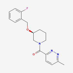 [(3S)-3-[(2-fluorophenyl)methoxy]piperidin-1-yl]-(6-methylpyridazin-3-yl)methanone