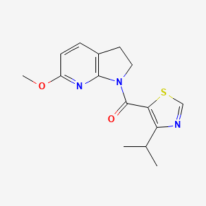 (6-Methoxy-2,3-dihydropyrrolo[2,3-b]pyridin-1-yl)-(4-propan-2-yl-1,3-thiazol-5-yl)methanone