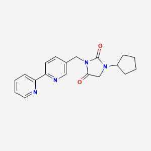 1-Cyclopentyl-3-[(6-pyridin-2-ylpyridin-3-yl)methyl]imidazolidine-2,4-dione