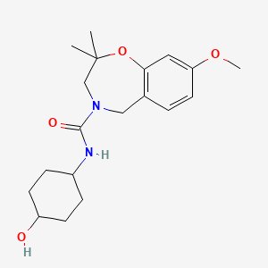 N-(4-hydroxycyclohexyl)-8-methoxy-2,2-dimethyl-3,5-dihydro-1,4-benzoxazepine-4-carboxamide