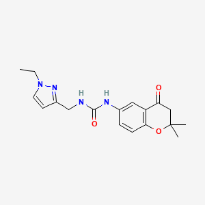 1-(2,2-dimethyl-4-oxo-3H-chromen-6-yl)-3-[(1-ethylpyrazol-3-yl)methyl]urea