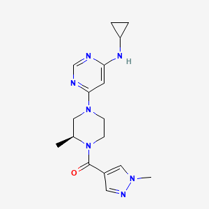 [(2S)-4-[6-(cyclopropylamino)pyrimidin-4-yl]-2-methylpiperazin-1-yl]-(1-methylpyrazol-4-yl)methanone