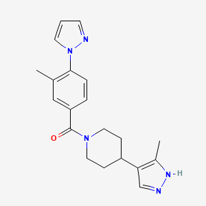 (3-methyl-4-pyrazol-1-ylphenyl)-[4-(5-methyl-1H-pyrazol-4-yl)piperidin-1-yl]methanone