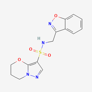 N-(1,2-benzoxazol-3-ylmethyl)-6,7-dihydro-5H-pyrazolo[5,1-b][1,3]oxazine-3-sulfonamide