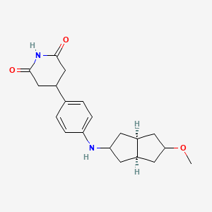 4-[4-[[(3aR,6aS)-5-methoxy-1,2,3,3a,4,5,6,6a-octahydropentalen-2-yl]amino]phenyl]piperidine-2,6-dione