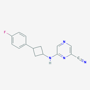 6-[[3-(4-Fluorophenyl)cyclobutyl]amino]pyrazine-2-carbonitrile