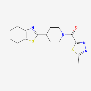 (5-Methyl-1,3,4-thiadiazol-2-yl)-[4-(4,5,6,7-tetrahydro-1,3-benzothiazol-2-yl)piperidin-1-yl]methanone