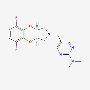 5-[[(3aR,9aS)-5,8-difluoro-1,3,3a,9a-tetrahydro-[1,4]benzodioxino[2,3-c]pyrrol-2-yl]methyl]-N,N-dimethylpyrimidin-2-amine