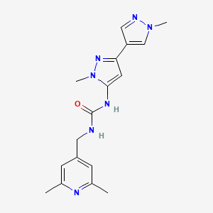 1-[(2,6-Dimethylpyridin-4-yl)methyl]-3-[2-methyl-5-(1-methylpyrazol-4-yl)pyrazol-3-yl]urea