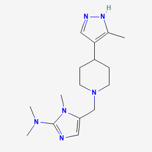 N,N,1-trimethyl-5-[[4-(5-methyl-1H-pyrazol-4-yl)piperidin-1-yl]methyl]imidazol-2-amine