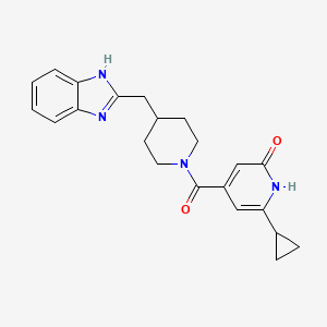 4-[4-(1H-benzimidazol-2-ylmethyl)piperidine-1-carbonyl]-6-cyclopropyl-1H-pyridin-2-one