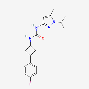 1-[3-(4-Fluorophenyl)cyclobutyl]-3-(5-methyl-1-propan-2-ylpyrazol-3-yl)urea