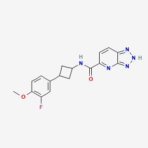 N-[3-(3-fluoro-4-methoxyphenyl)cyclobutyl]-2H-triazolo[4,5-b]pyridine-5-carboxamide