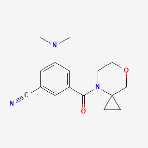 3-(Dimethylamino)-5-(7-oxa-4-azaspiro[2.5]octane-4-carbonyl)benzonitrile