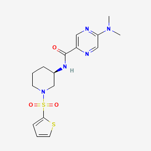 5-(dimethylamino)-N-[(3R)-1-thiophen-2-ylsulfonylpiperidin-3-yl]pyrazine-2-carboxamide