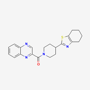 molecular formula C21H22N4OS B6893129 Quinoxalin-2-yl-[4-(4,5,6,7-tetrahydro-1,3-benzothiazol-2-yl)piperidin-1-yl]methanone 