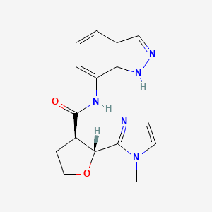 (2R,3R)-N-(1H-indazol-7-yl)-2-(1-methylimidazol-2-yl)oxolane-3-carboxamide