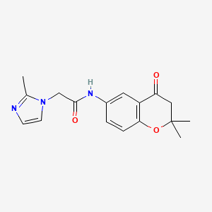 N-(2,2-dimethyl-4-oxo-3H-chromen-6-yl)-2-(2-methylimidazol-1-yl)acetamide