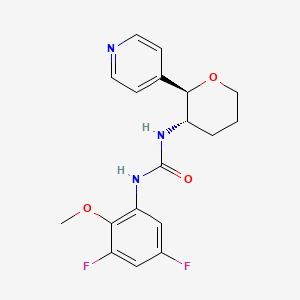 1-(3,5-difluoro-2-methoxyphenyl)-3-[(2R,3S)-2-pyridin-4-yloxan-3-yl]urea