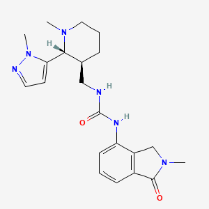 1-[[(2R,3S)-1-methyl-2-(2-methylpyrazol-3-yl)piperidin-3-yl]methyl]-3-(2-methyl-1-oxo-3H-isoindol-4-yl)urea