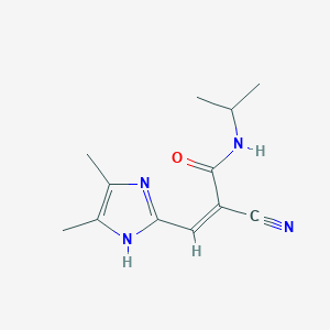 (Z)-2-cyano-3-(4,5-dimethyl-1H-imidazol-2-yl)-N-propan-2-ylprop-2-enamide