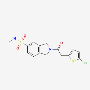 2-[2-(5-chlorothiophen-2-yl)acetyl]-N,N-dimethyl-1,3-dihydroisoindole-5-sulfonamide