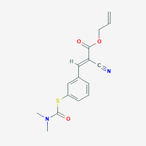 molecular formula C16H16N2O3S B6893218 prop-2-enyl (E)-2-cyano-3-[3-(dimethylcarbamoylsulfanyl)phenyl]prop-2-enoate 