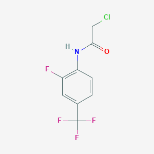 molecular formula C9H6ClF4NO B6893593 Acetamide,2-chloro-N-[2-fluoro-4-(trifluoromethyl)phenyl]- 