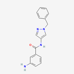 3-amino-N-(1-benzylpyrazol-4-yl)benzamide